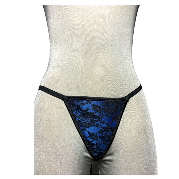 *NEW*Gorgeous Sexy Blue and Black Women Bustier Corset  Set Lace Up Bone… - Picture 13 of 17